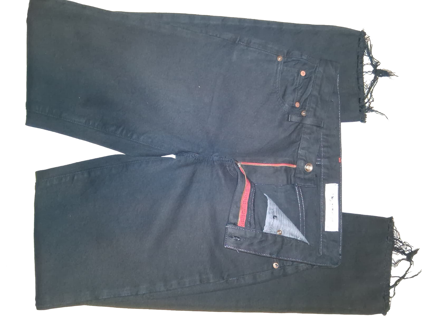 BLACK UNCUFF Jeans SlimFIT