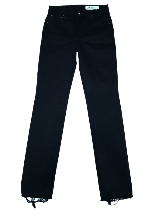 BLACK UNCUFF Jeans SlimFIT