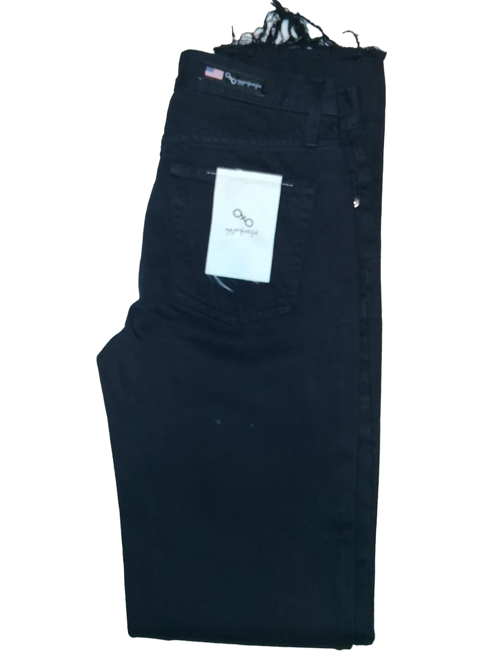 BLACK UNCUFF Jeans SlimFIT