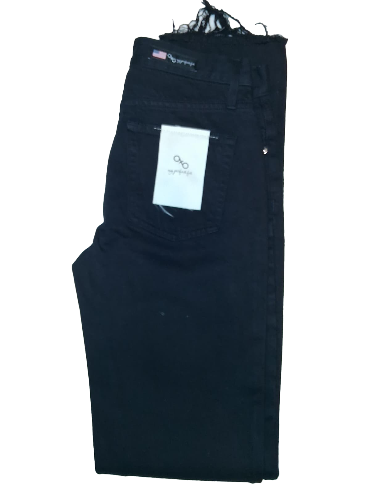 BLACK UNCUFF Jeans SlimFIT