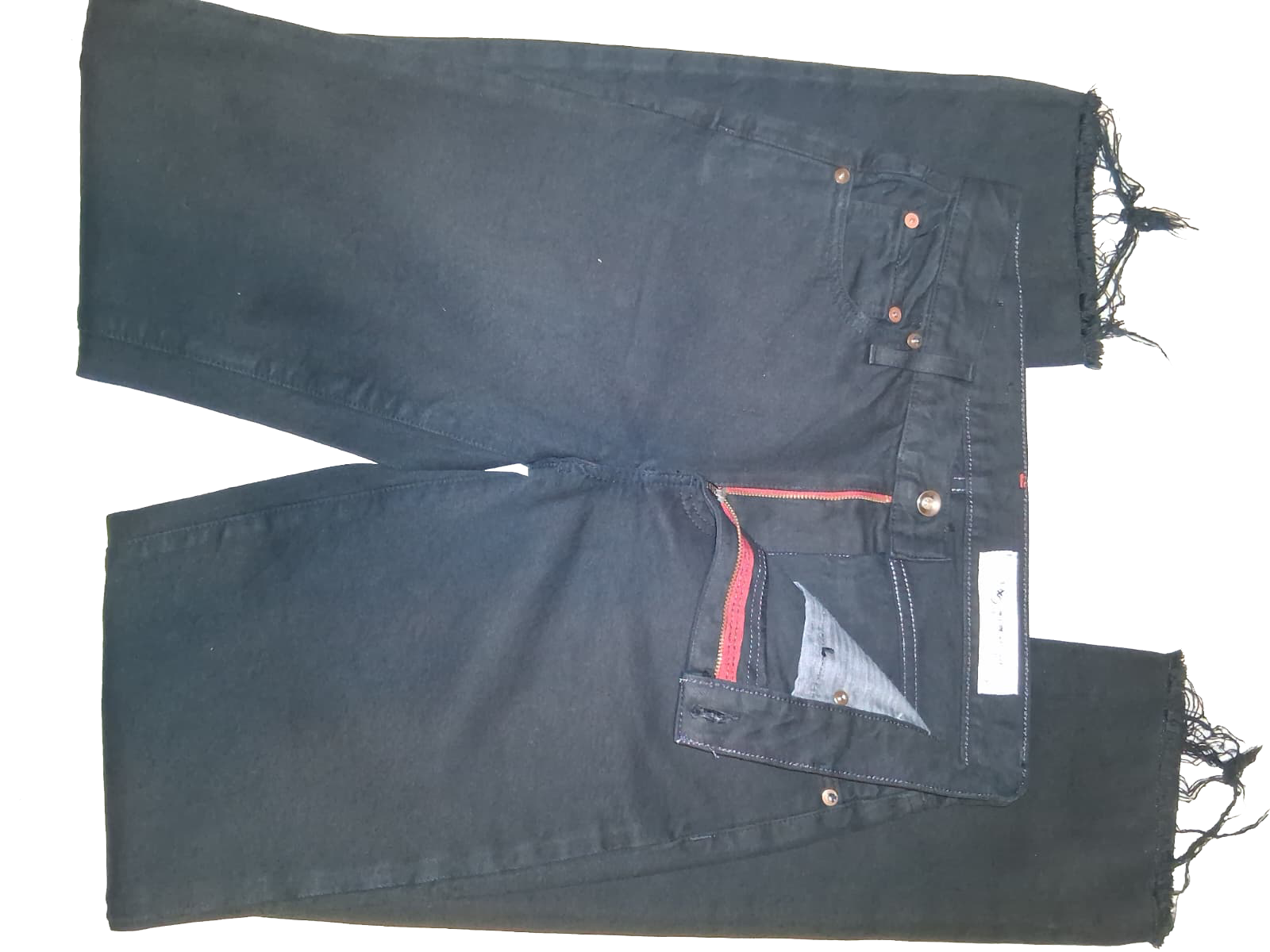 BLACK UNCUFF Jeans SlimFIT
